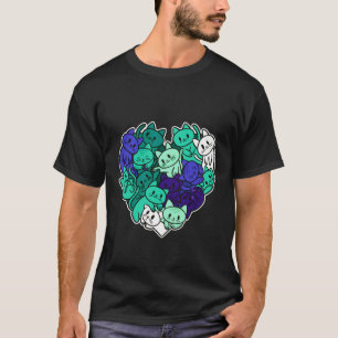 T-shirt MLM Cœur Mignon Chat MLM Drapeau MLM Fierté Gay Ho