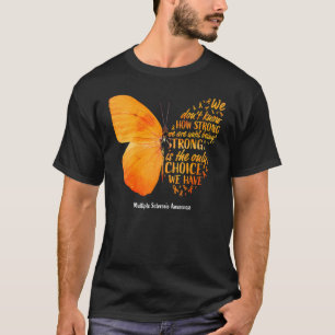T-shirt Mme Butfly Orange Ruban Sclérose en plaques Awar