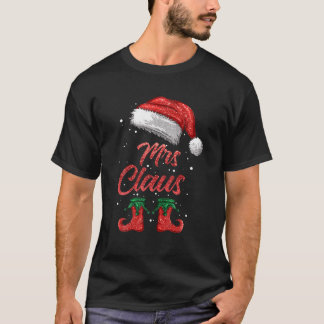 T-shirt Mme Claus Matching Family Joyeux Noël Père Noël Fu