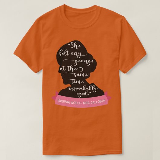 T-shirt Mme Dalloway Citation III Virginia Woolf Silhouett (Design devant)