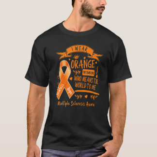 T-shirt Mme Je Porte Orange Pour Quelqu'Un Qui Signifie Le