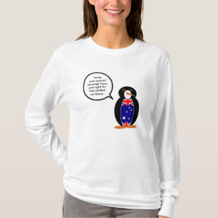 T-shirt Mme Pingouin parlante australienne personnalisée