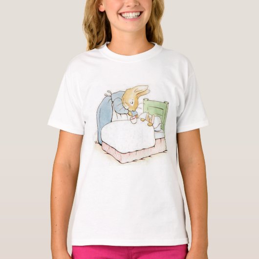 T-shirt Mme Rabbit a fait à Peter par tasse d'infusion de (Devant)