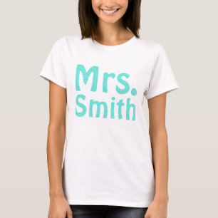 T-shirt Mme Smith Turquoise Pois
