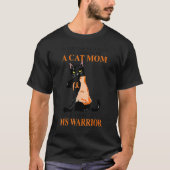 T-shirt Mme Warrior Chat Maman Chat Sclérose en plaques (Devant)