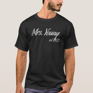T-shirt Mme YOUNG 2023 nouvelle mariée mariée mariage douc