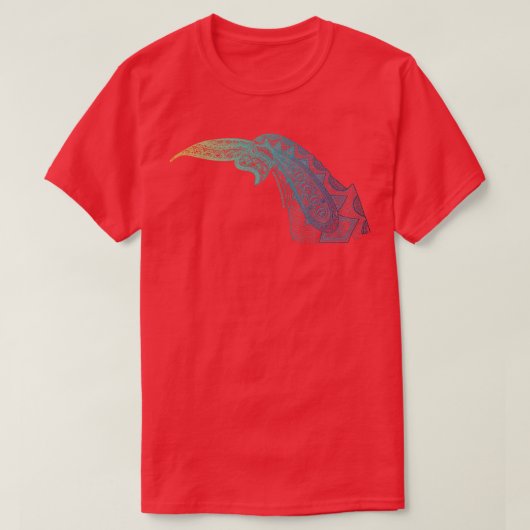 T-shirt MMF Blue Designer Whale Tail (Design devant)