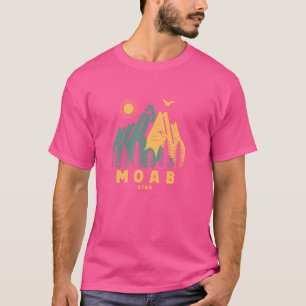T-shirt Moab Mountains Utah Randonnée plein air Vintage