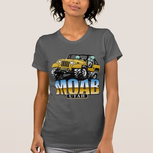 T-shirt MOAB, Utah - aliens 4x4 (Devant)