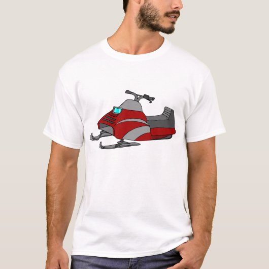 T-shirt Mobile de neige rouge (Devant)