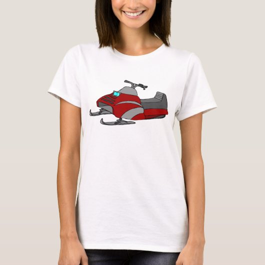 T-shirt Mobile de neige rouge (Devant)