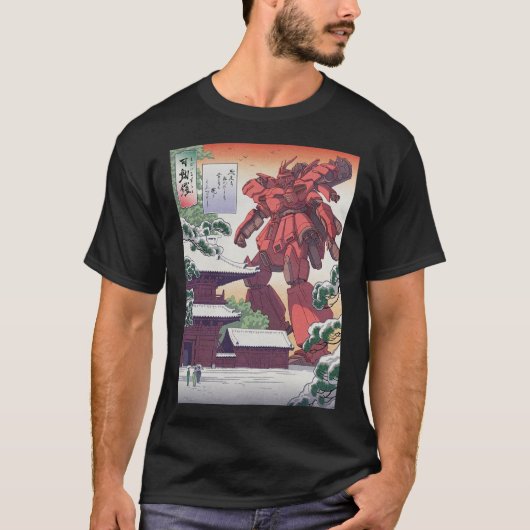 T-shirt Mobile Suit Gundam Char Japonais Edo Giclee (Devant)