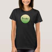 T-shirt Mod Retro Green Yellow Circle Nom Monogramme (Devant)