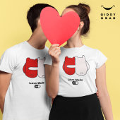 T-shirt Mode Amour sur l'ours mignon Couple Valentine's