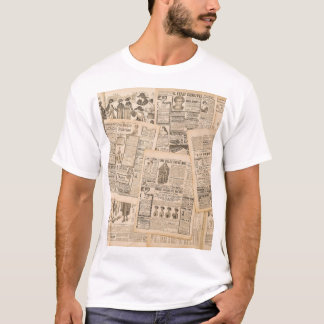 T-shirt Mode antique : Pages publicitaires de journaux