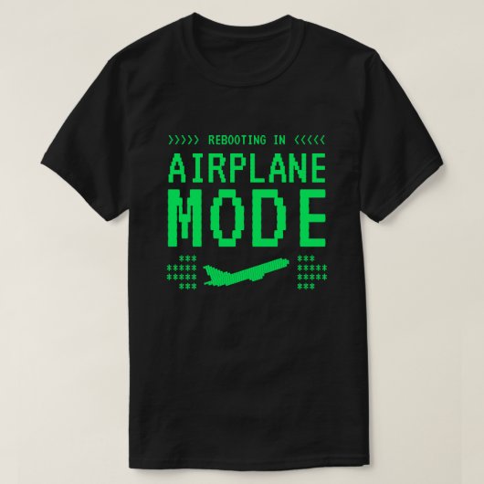 T-Shirt Mode Avion Écran Redémarrer (Design devant)