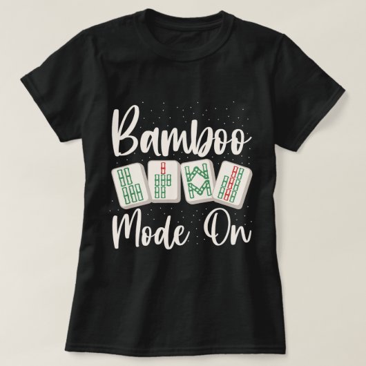 T-shirt Mode Bambou sur la conception pour un Mahjong Nerd (Design devant)