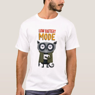 T-shirt Mode Batterie Faible Raton Laveur Drôle Cadeau D'h