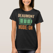 T-shirt Mode Beaumont Sur Conception De Batterie (Devant)