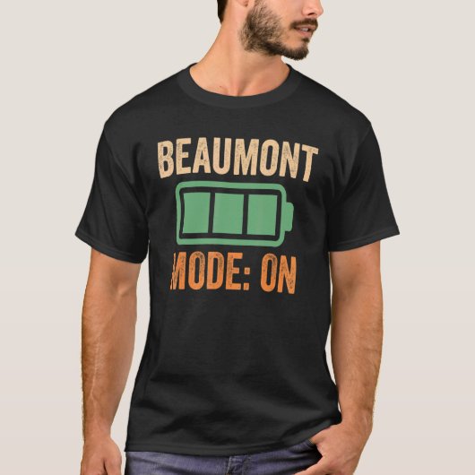 T-shirt Mode Beaumont Sur Conception De Batterie (Devant)