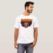 T-shirt Mode BÊTE Orange Rétro Design Original (Devant entier)