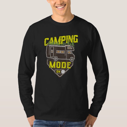 T-shirt Mode Camping Sur Motorhome Campervan (Devant)