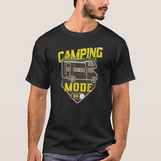 T-shirt Mode Camping Sur Motorhome Campervan (Devant)