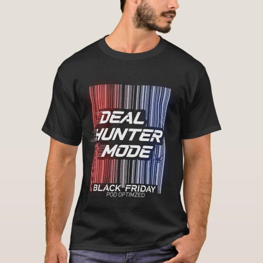 T-shirt Mode Chasseur d'affaires - Noir Vendredi Barcode D (Devant)