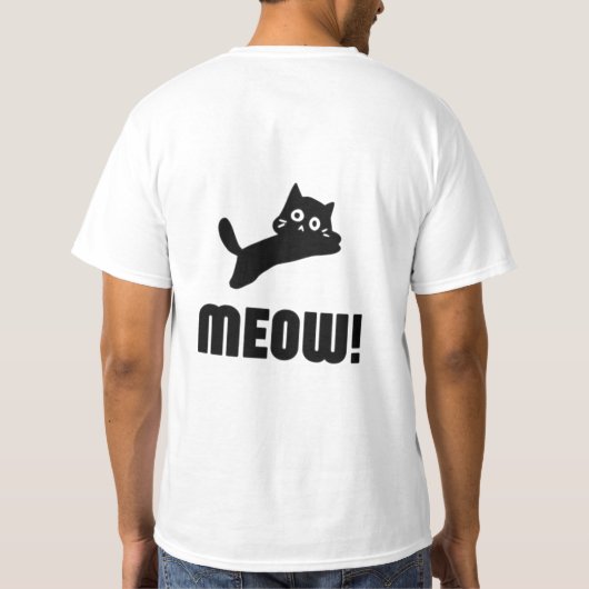 T-shirt Mode Chat mignonne Impression - Design chaton élég (Dos)
