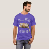 T-shirt Mode Chill Activé Conception de chat relais (Devant entier)