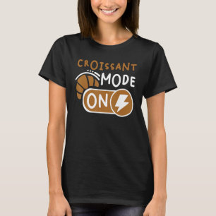 T-shirt Mode Croissant Sur Pâtisserie Française