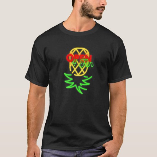 T-shirt Mode de fête à l'envers de l'ananas Swinger Vanill (Devant)