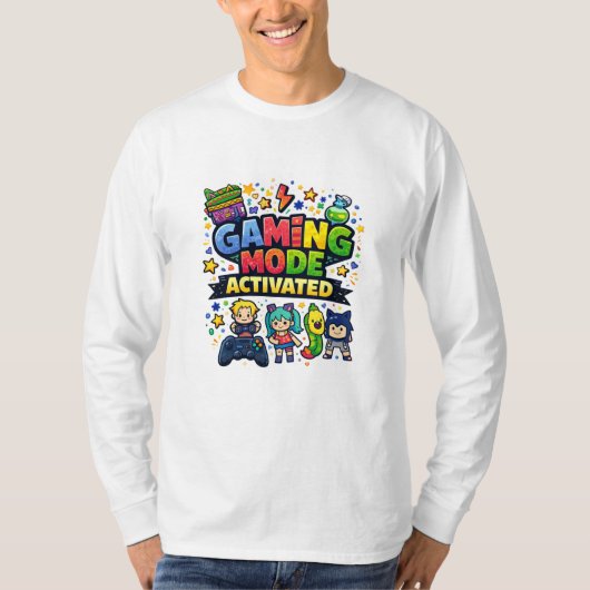 T-shirt Mode de jeu activé (Devant)