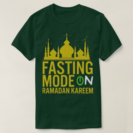 T-shirt Mode de jeûne du Ramadan lors d'un Ramadan heureux (Design devant)