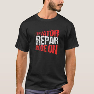 T-shirt Mode de réparation de l'ascenseur mécanique sur l'