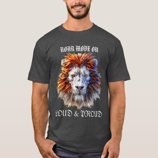 T-shirt Mode de rotation activé - Chemise Lion Gras (Devant)