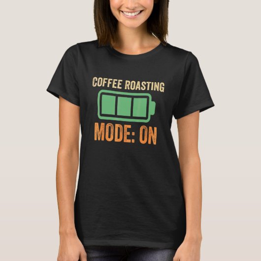 T-shirt Mode de torréfaction du café sur conception de bat (Devant)