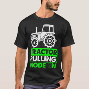 T-shirt Mode de traction de tracteur sur course de fermier