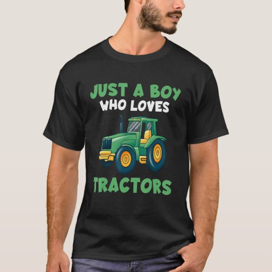 T-shirt Mode De Vie Agricole Juste Un Garçon Qui Aime Les  (Devant)