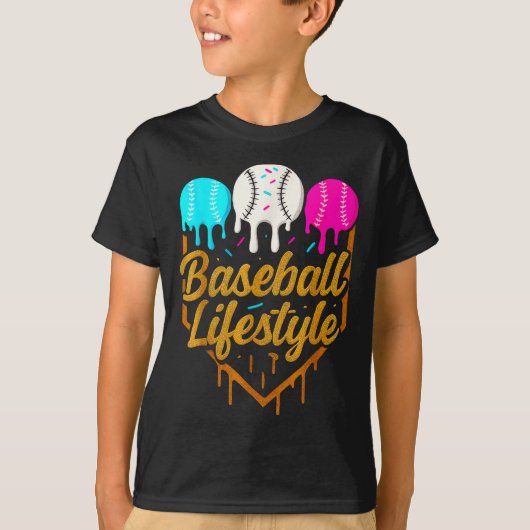 T-shirt Mode de vie baseball, glace Baseball Drip (Devant)