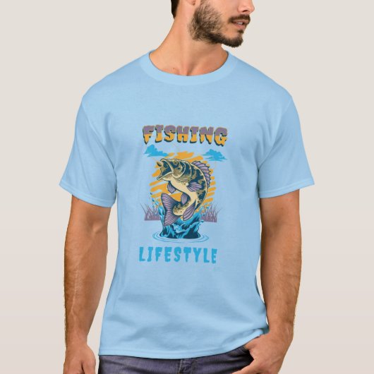 T-SHIRT MODE DE VIE DE LA PÊCHE (Devant)