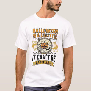 T-shirt Mode de vie Halloween Typographie de citrouille vi