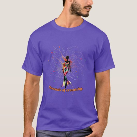 T-shirt Mode Design : Threads de créativité. (Devant)