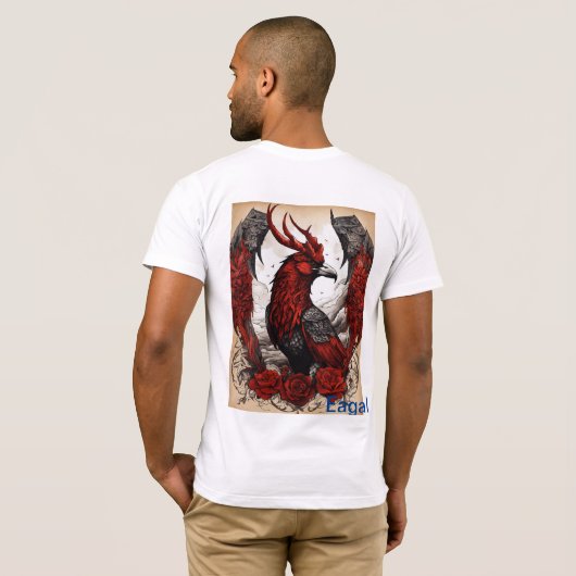 T-shirt mode desion eagal pritnt t shurt humain t-short (Dos entier)