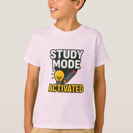T-shirt Mode d'étude activé ・ Étudiant et enseignant (Devant)