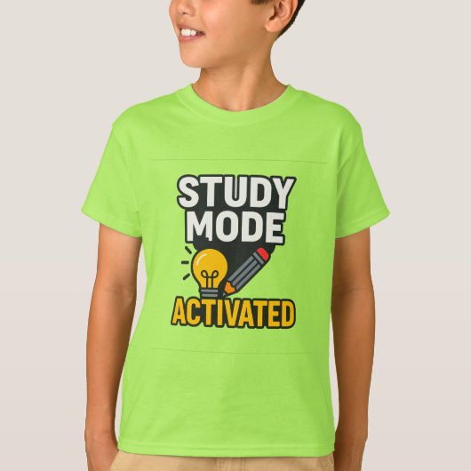 T-shirt Mode d'étude activé • Étudiant et enseignant (Devant)