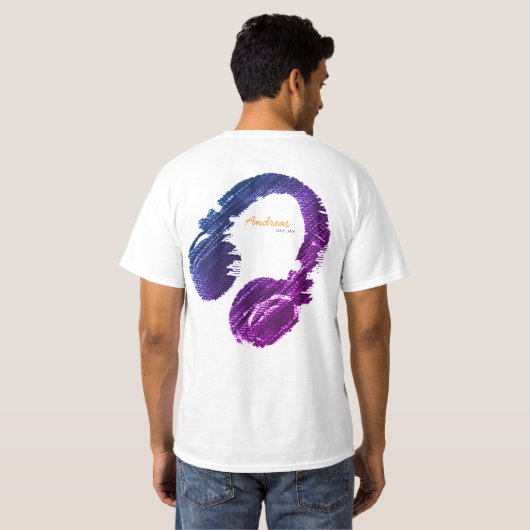 T-shirt mode dj cool et élégant (Dos entier)