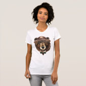 T-shirt Mode d'ours d'aquarelle (Devant entier)
