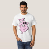 T-shirt Mode drôle WIGGLE PIG nouveauté (Devant entier)