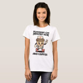 T-shirt Mode d'urgence actif - Alimenté par café (Devant entier)